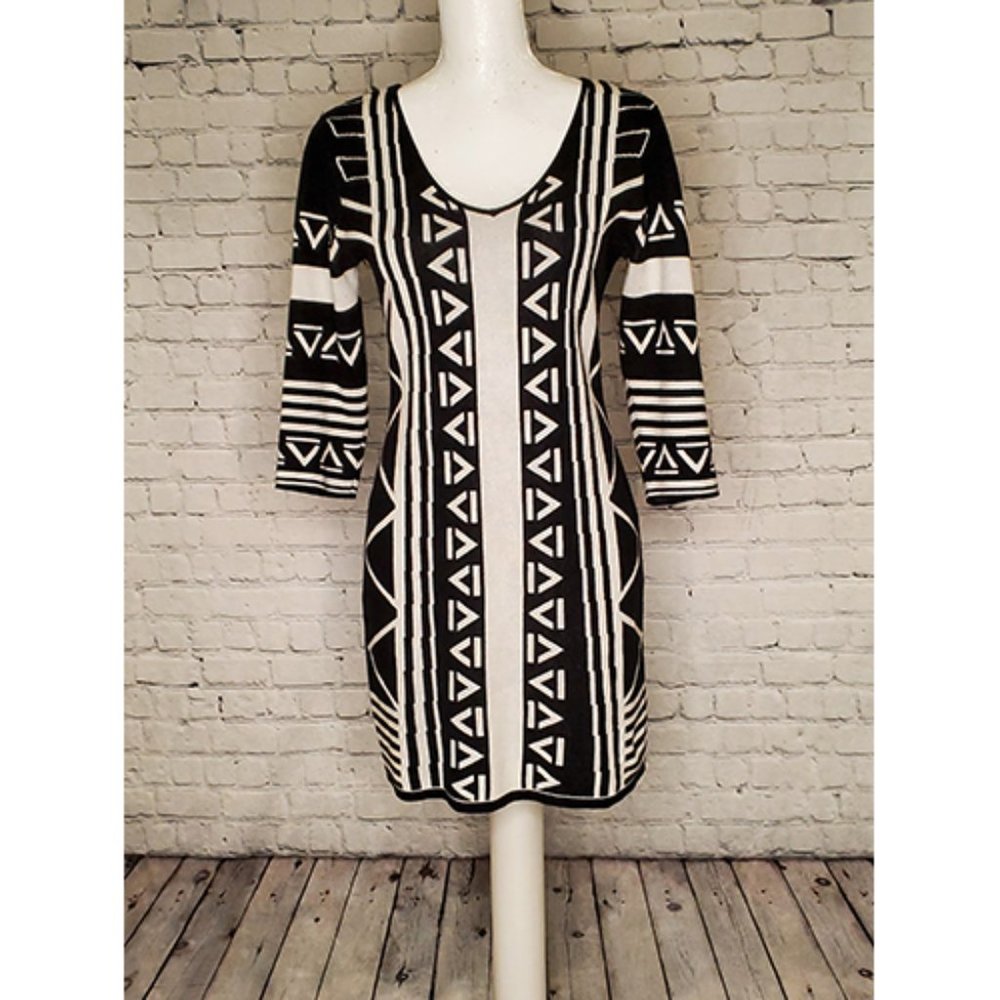 I'm In Love With Derek Sweater Dress Geometric